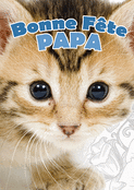 Regarde ce mignon petit chat, bonne f&ecirc;te papa !